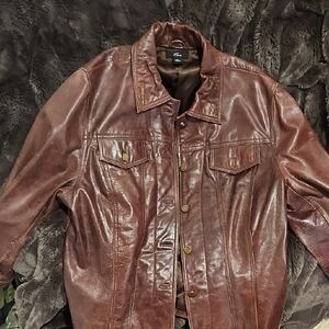 Women's Classic Brown Leather Jacket